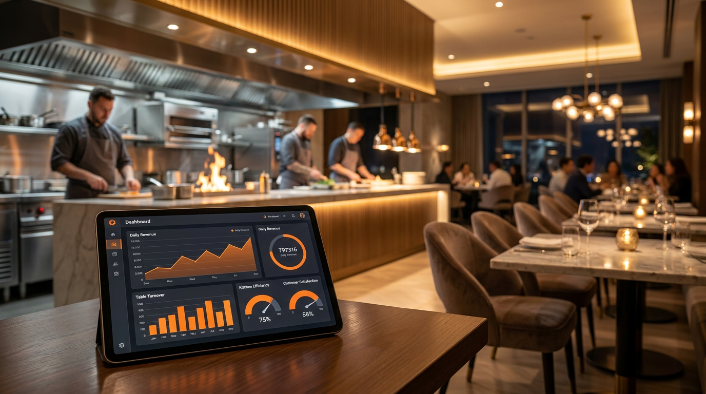 Dashboard de Invosai.rest mostrando métricas de restaurante en tiempo real